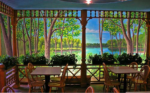 Tranh tường phong cảnh đẹp cho quán cà phê ở Thanh Hóa