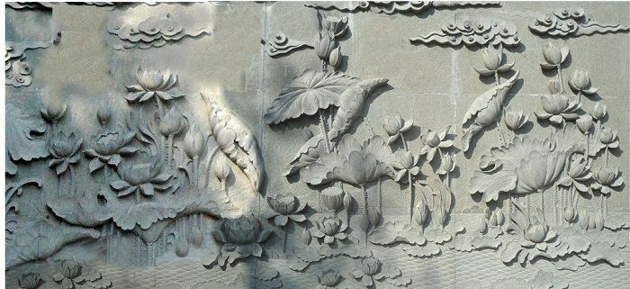 Đắp tranh phù điêu trên tường ở tại Thanh Hóa